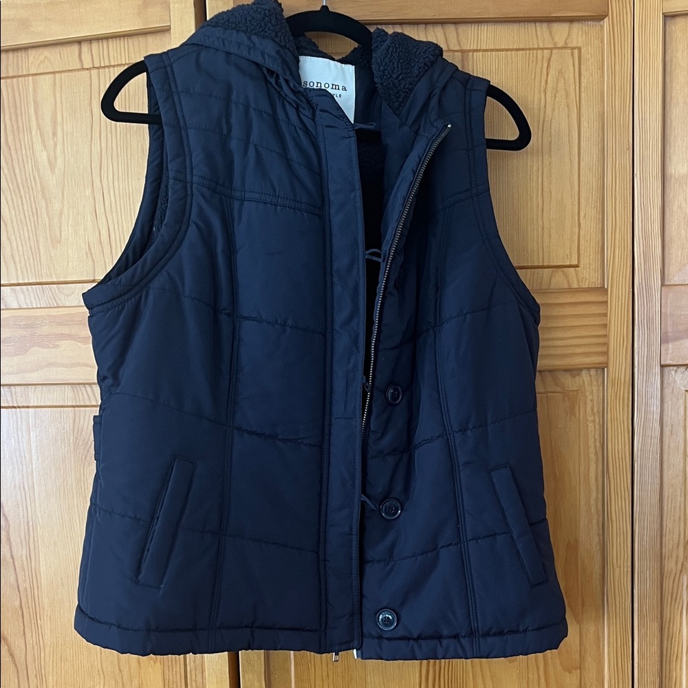 Sonoma Midnight Puffer Vest with Hood